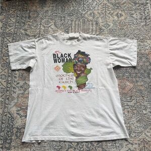 Vintage 90s Respect The Black Woman Tee